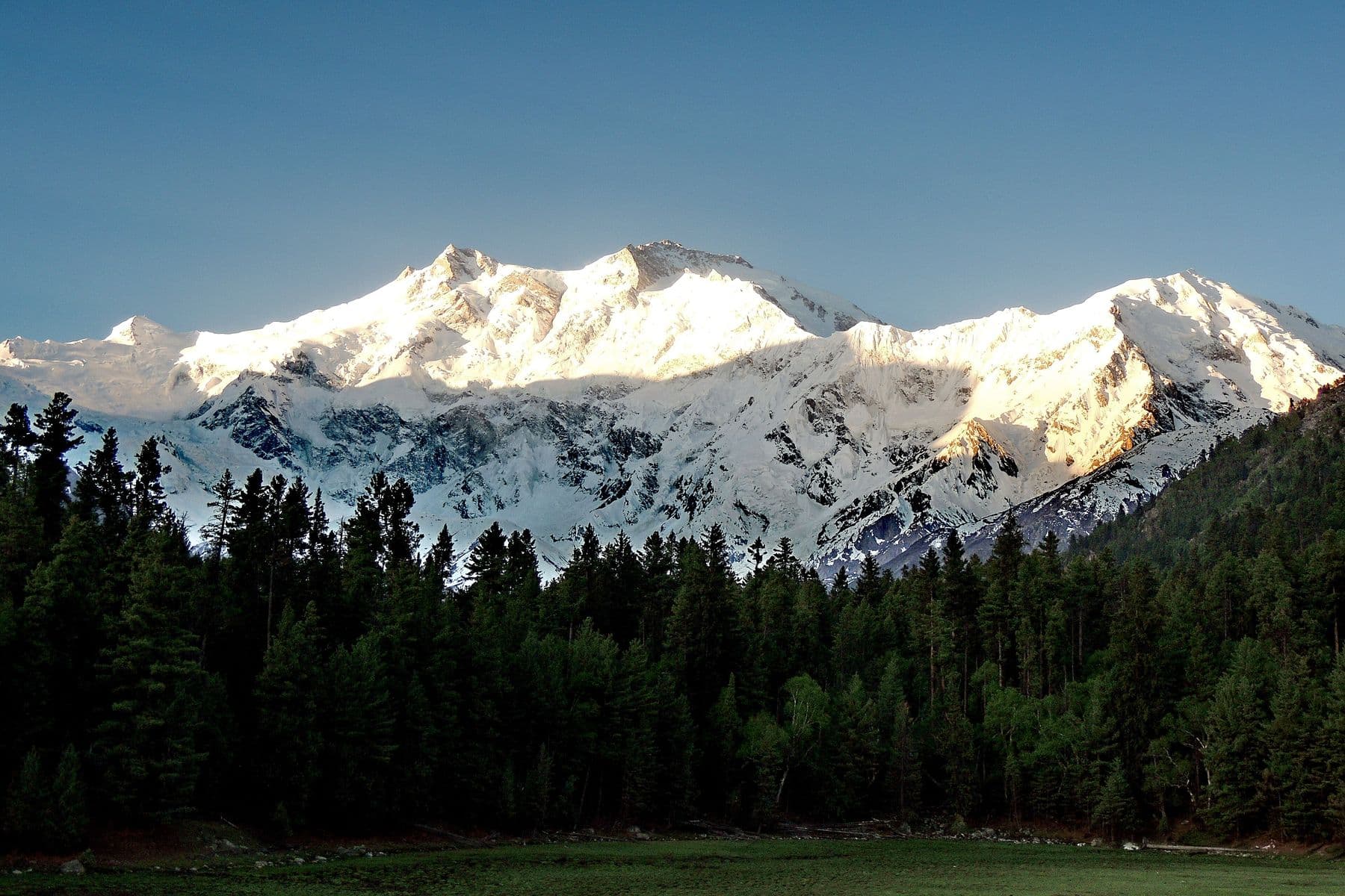 Fairy Meadows — Breakfast facing Nanga Parbat.