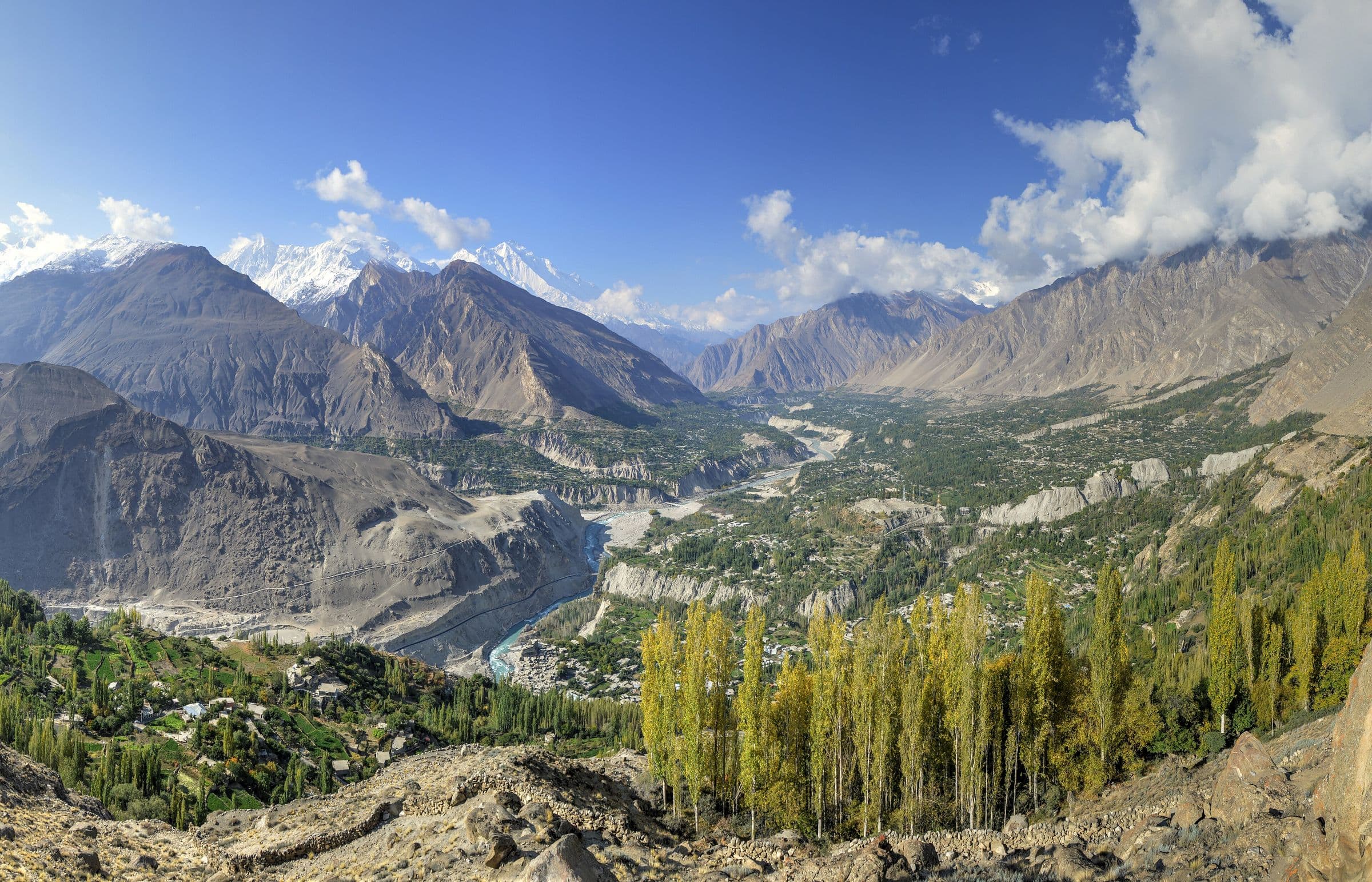 Hunza Valley and the Karakoram, seen from Eagle's Nest